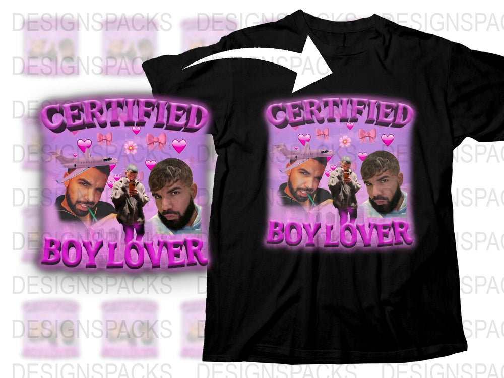 Certified Boy Lover Graphic T-Shirt, Fun Men's Fashion Tee, Unique Purple Gift Idea