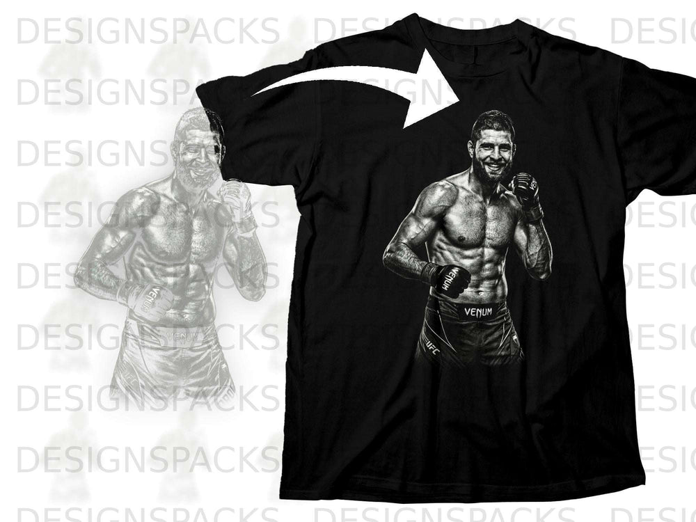 Black t-shirt featuring a muscular fighter with "VENUM" and "UFC" logos.
