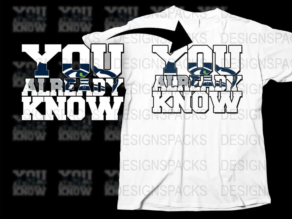 Trendy Graphic T-Shirt with 'You Already Know' Slogan, Eye Graphic Tee, Casual Streetwear Style, Unisex Cotton Shirt