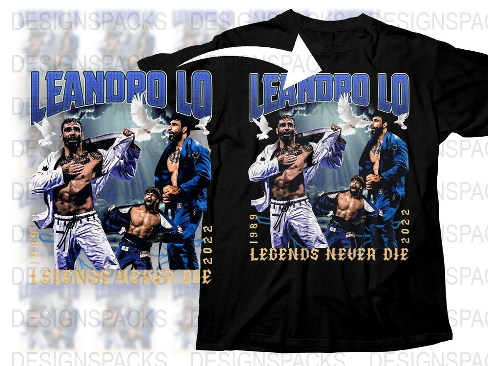 Leandro Lo Jiu Jitsu Legend Tribute T-shirt, Brazilian Jiu-Jitsu, BJJ Fighter Memorial Tee, Martial Arts Apparel, Legends Never Die