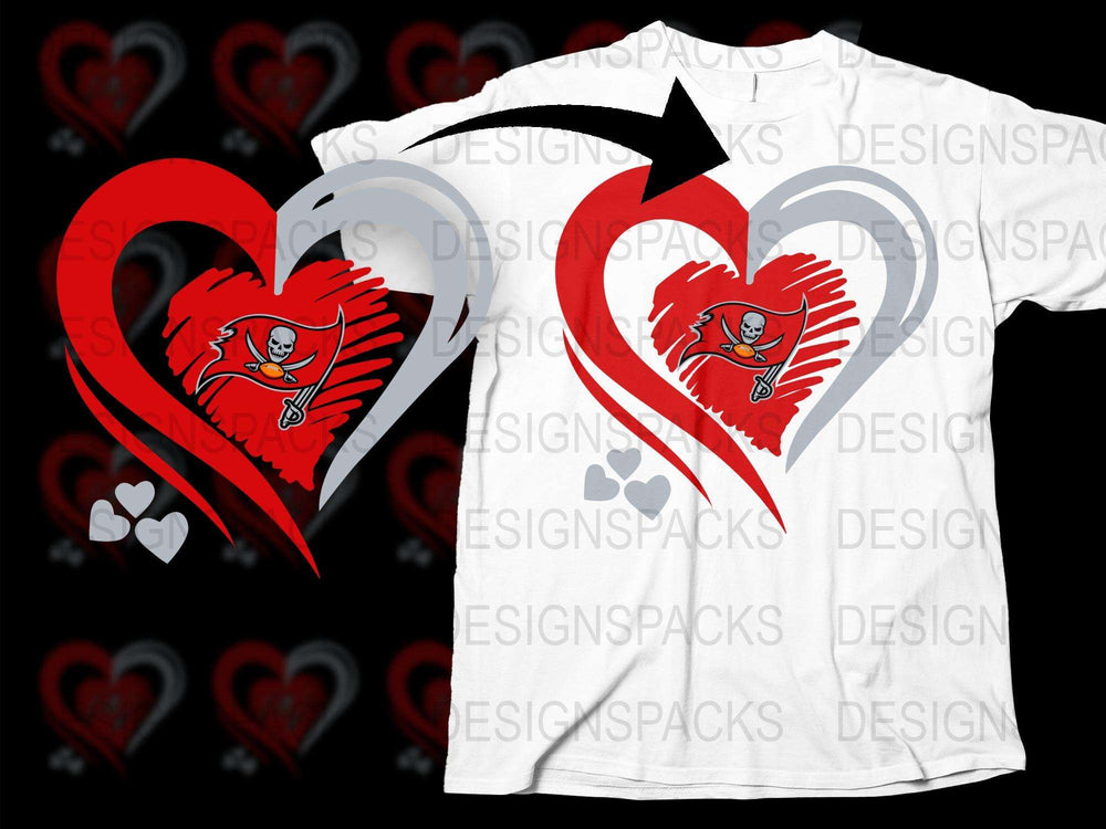 Unique Heart Design T-Shirt with Skull Graphic, Love and Rebellion Theme, Red and White