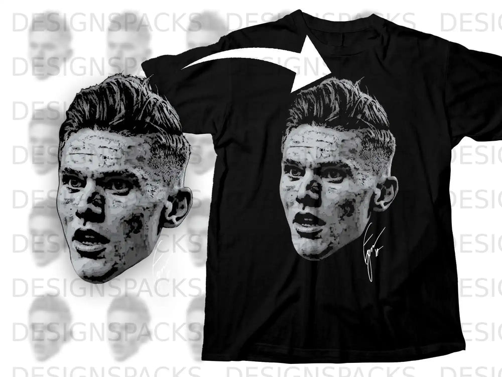 Artistic Face Design Graphic Tee Unique T-Shirt Product