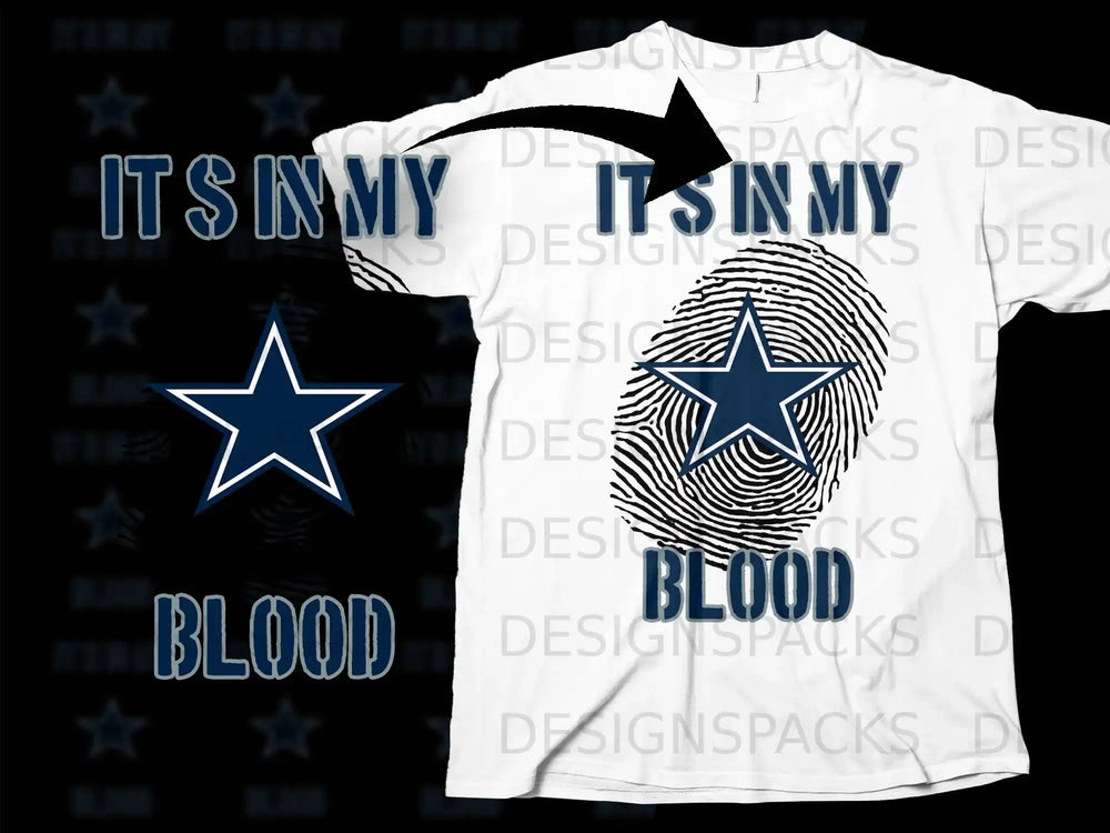 It's In My Blood Fingerprint Star Graphic Shirt