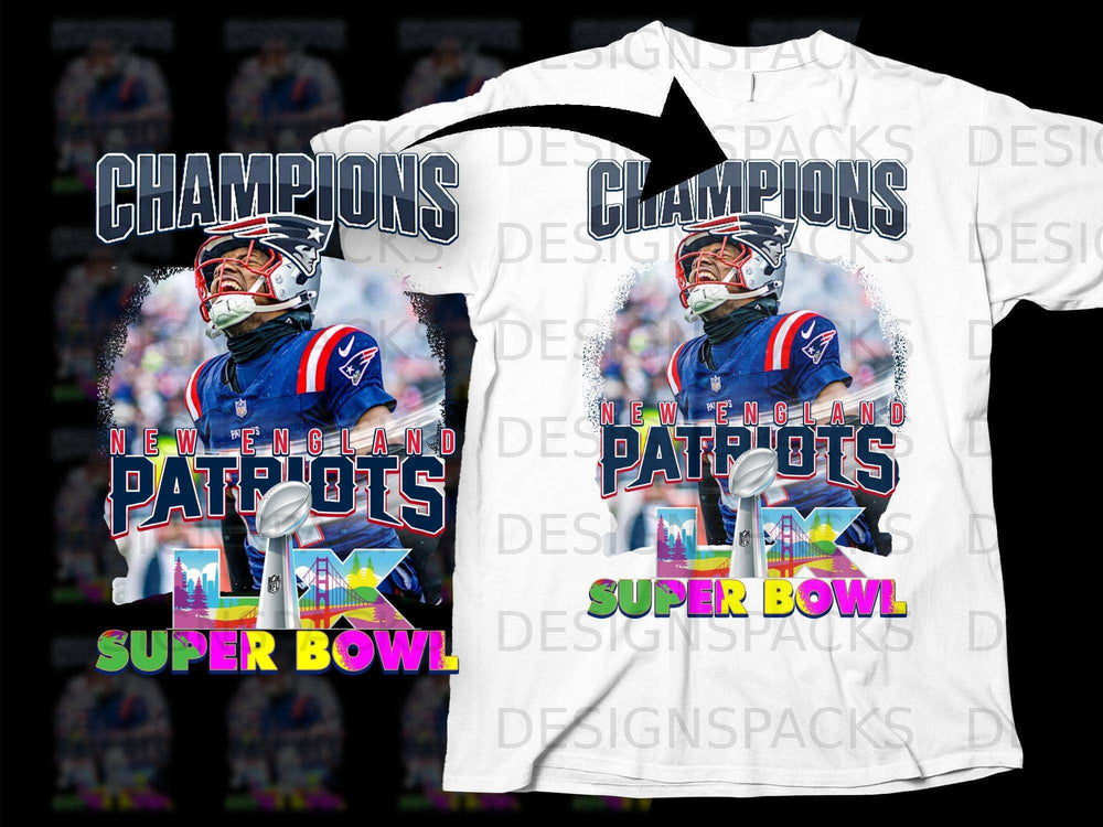 Champions New England Patriots Super Bowl T-Shirt