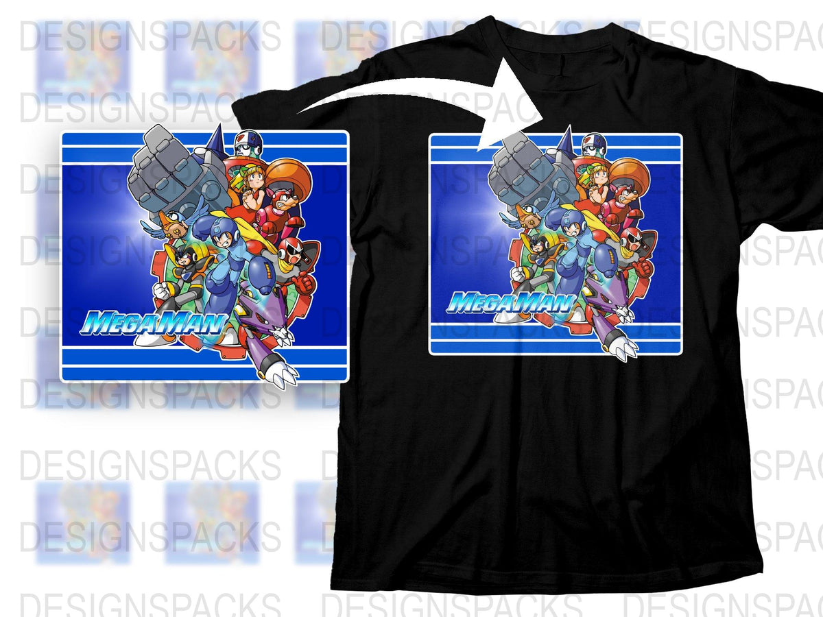 Mega Man Classic Video Game T-Shirt, Retro Gaming Tee, Vintage Style Graphic, Gamer Gift Idea