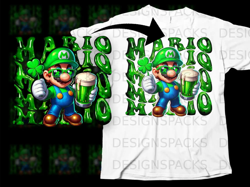 Mario Green Shamrock St Patricks Day Drink product type