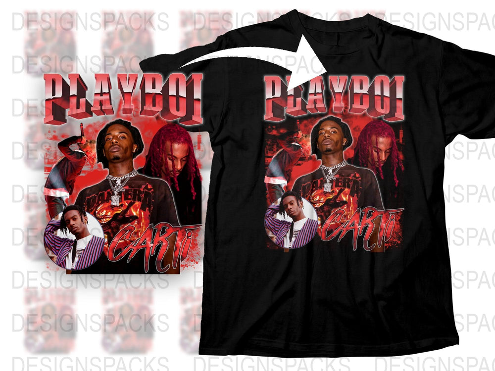 Playboi Carti Graphic T-Shirt, Hip Hop Artist Merch, Rap Music Tee, Men's Black Cotton Shirt, Fan Apparel, Streetwear Style Clothing