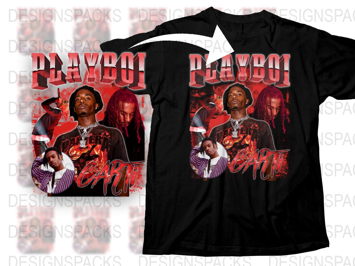 Playboi Carti Graphic T-Shirt, Hip Hop Artist Merch, Rap Music Tee, Men's Black Cotton Shirt, Fan Apparel, Streetwear Style Clothing