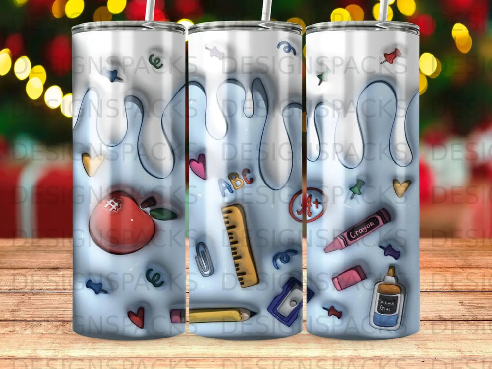 Bright School Stationery Items Dripping Tumbler product type