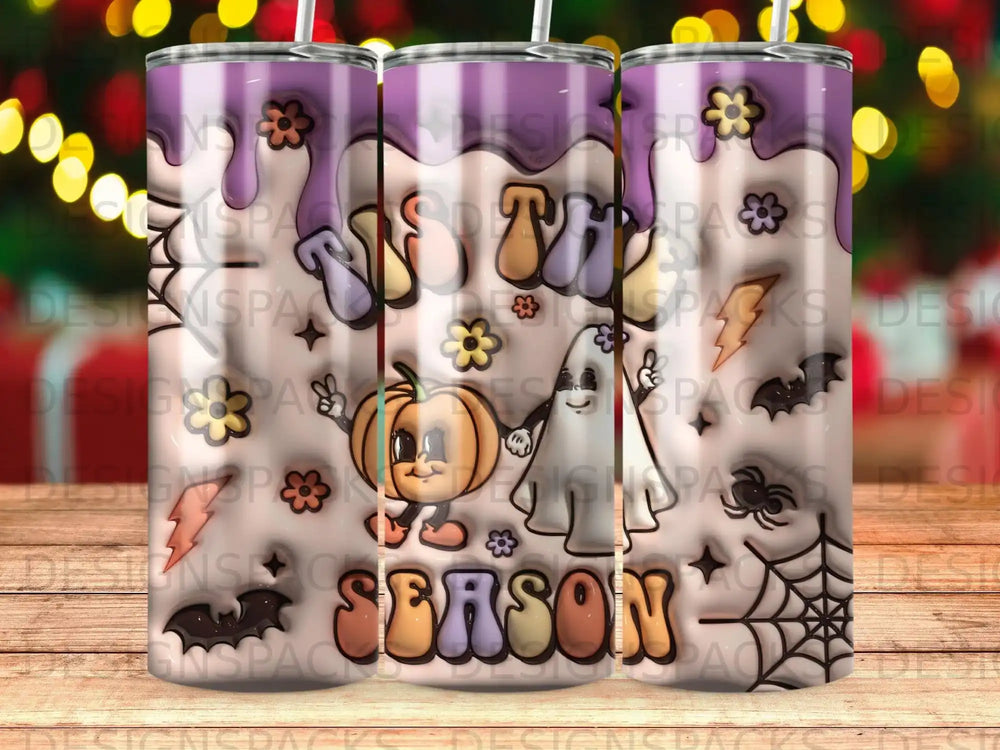 This Is The Season Spooky Pumpkin Ghost Bats Tumbler product type