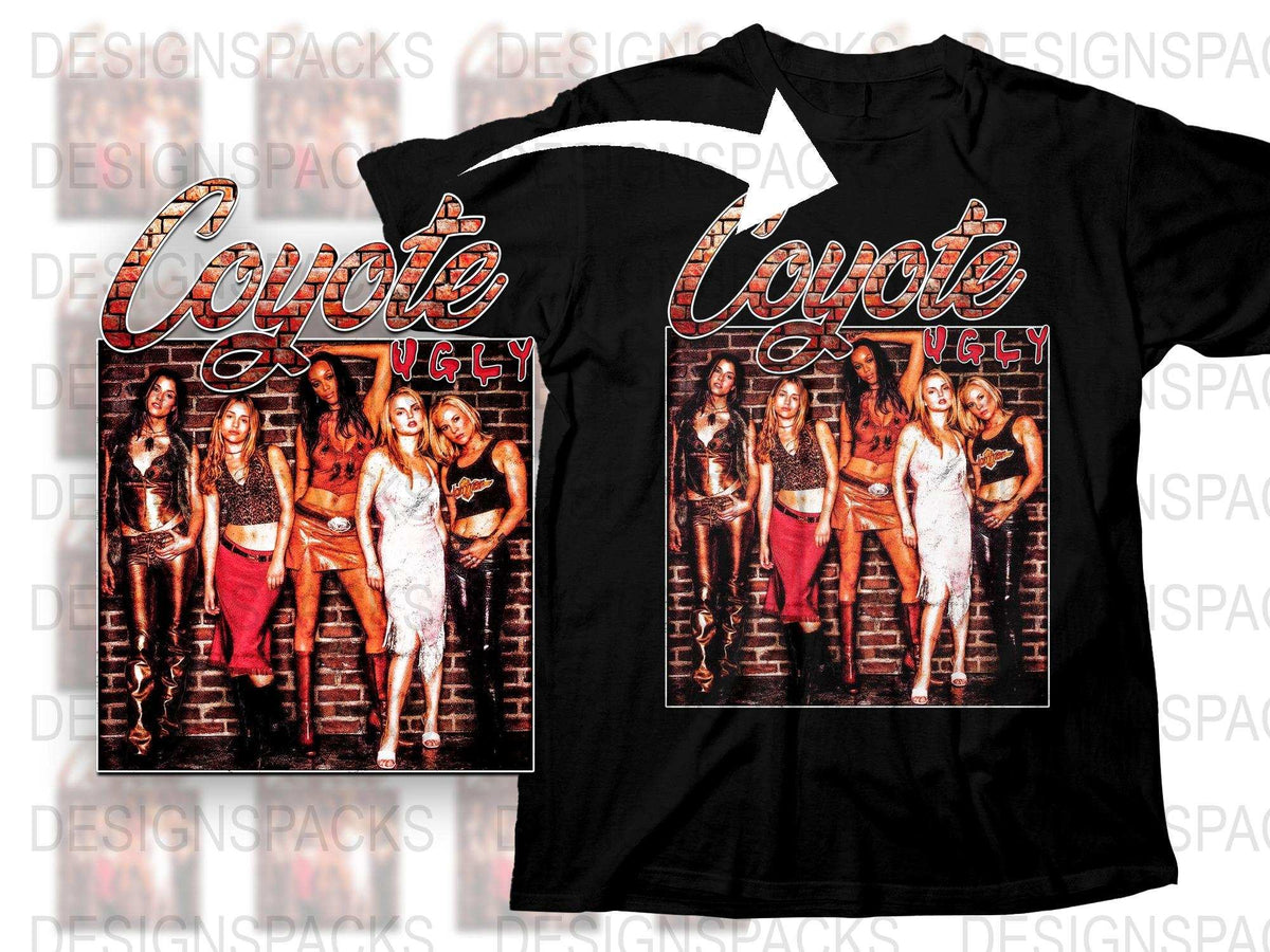 Coyote Ugly Movie Black T-Shirt, Vintage Graphic Tee, Women's Fashion, Retro Film Apparel, Casual Streetwear Style