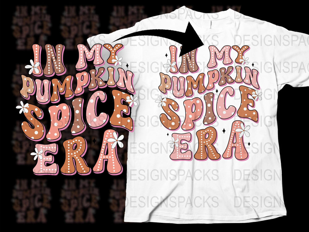 In My Pumpkin Spice Era T-Shirt, Cute Fall Seasonal Graphic Tee, Autumn Fashion Top