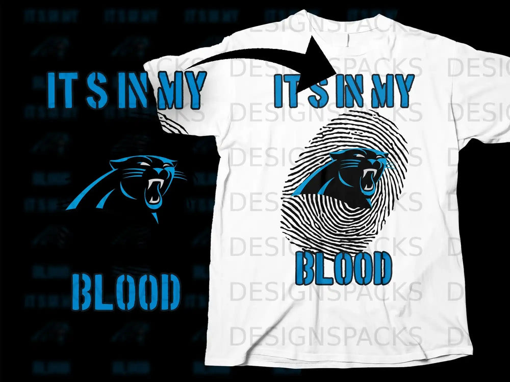 It's In My Blood Panther Fan T-Shirt