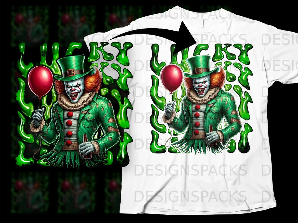 Scary Lucky Pennywise Clown Green Shamrock product type