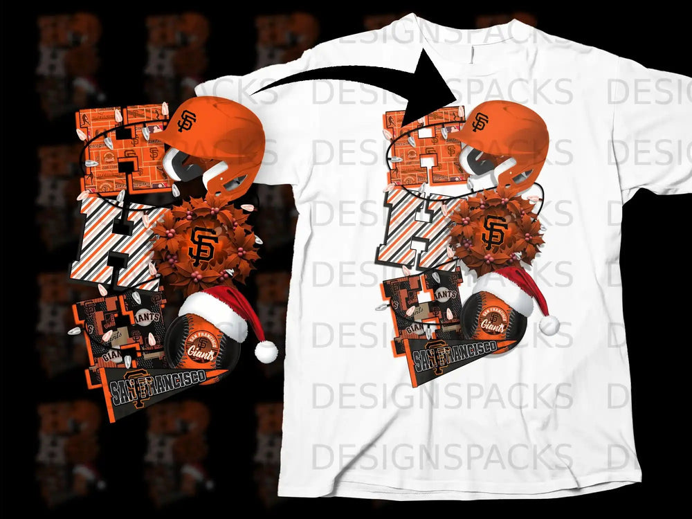 San Francisco Giants Fans Christmas Graphics T-Shirt