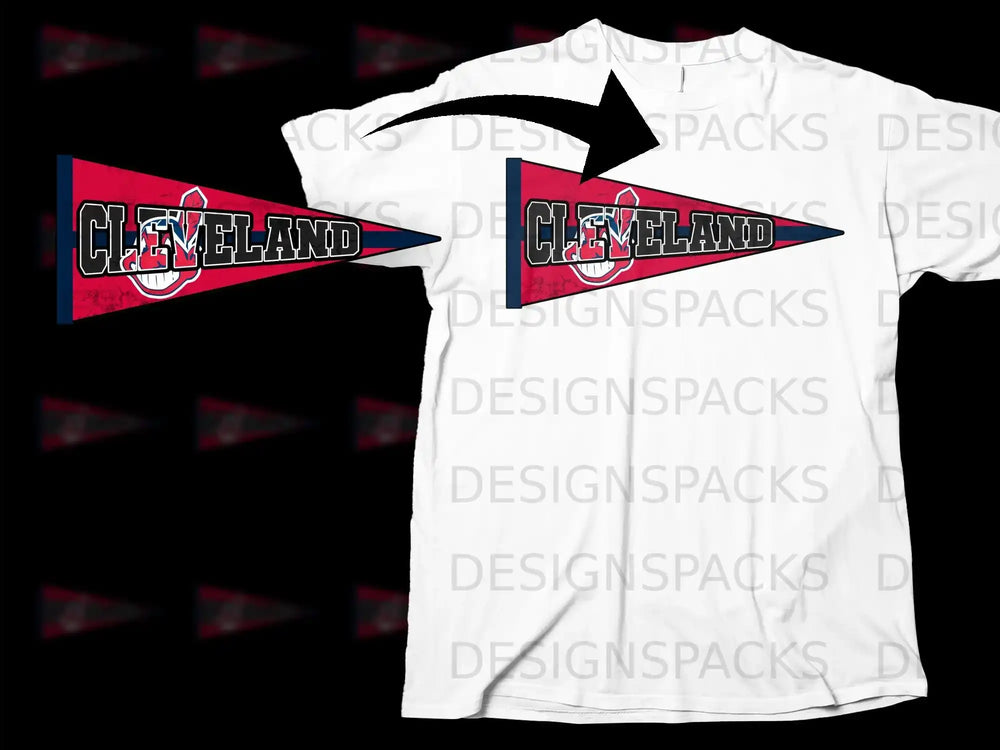 Cleveland Pennant Design T-Shirt for Fans and Supporters