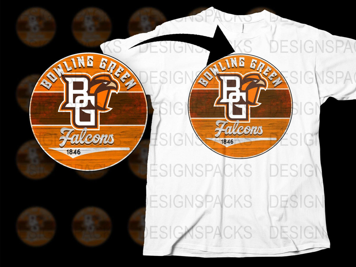 Bowling Green Falcons Logo T-Shirt, Vintage College Sports Tee, 1846 Design, Unisex Fit