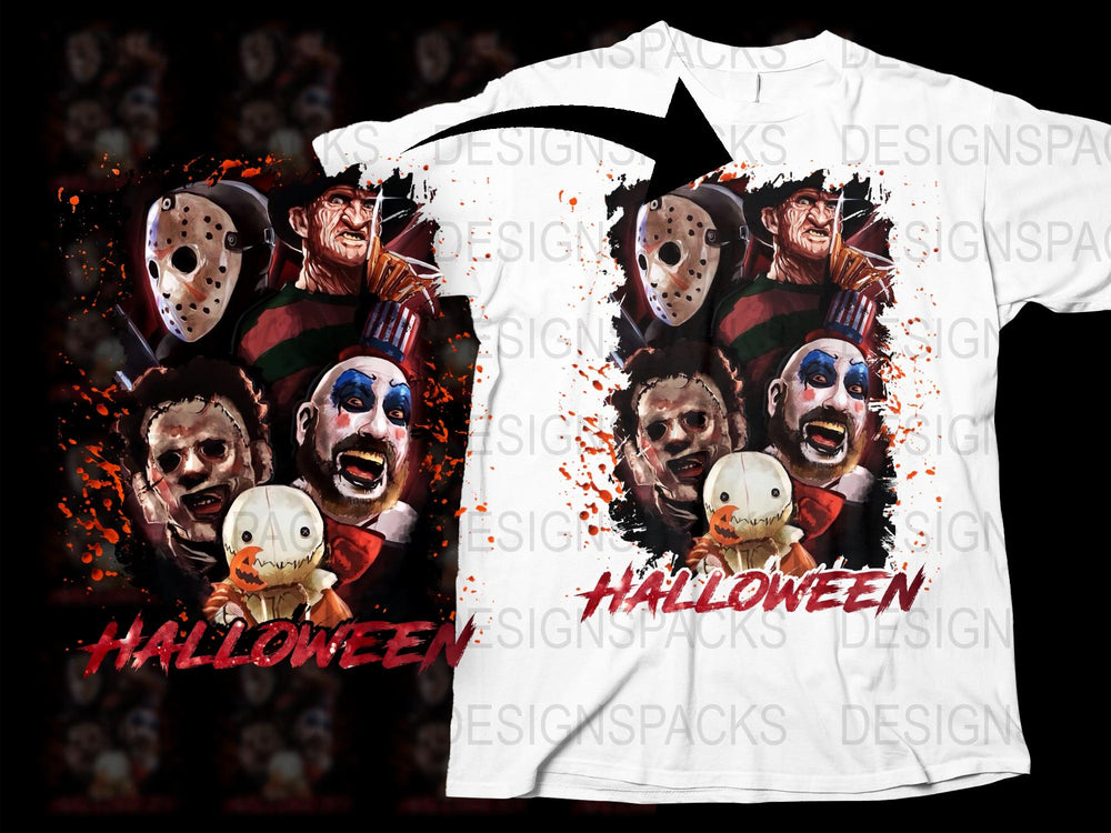 Halloween Horror Movie T-Shirt, Scary Clown Graphic Tee, Unisex Horror Apparel, Unique Horror Film Clothing