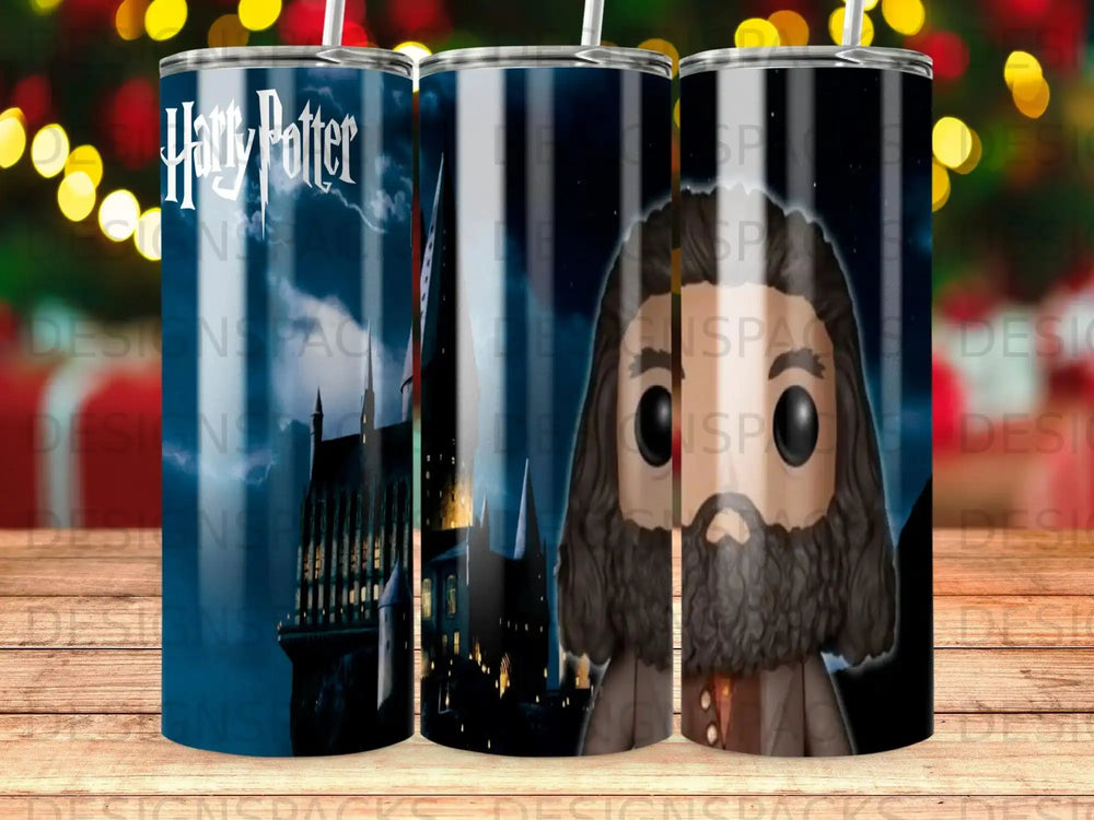 Harry Potter Hogwarts and a character tumbler design.