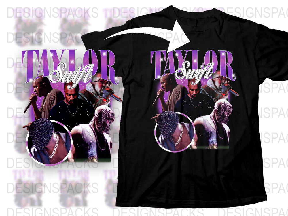 Taylor Swift Inspired Graphic T-Shirt, Purple Pop Concert Design, Unisex Music Fan Apparel