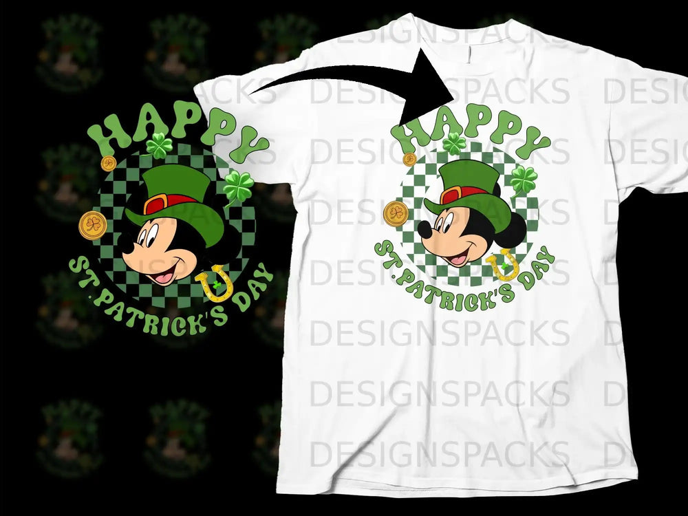 Happy St Patrick's Day Mouse Leprechaun Hat Shamrocks product type