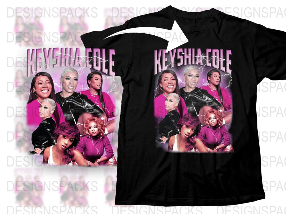 Keyshia Cole Graphic T-Shirt, Vintage Retro Style Concert Tee, Fan Gift, Trendy Music Artist Apparel