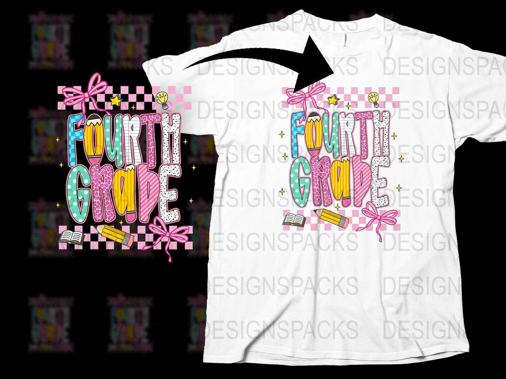 Fourth Grade Teacher T-Shirt, Colorful Back to School Outfit, Unisex Graphic Tee, Elementary School Fashion, Kids Educational Clothing