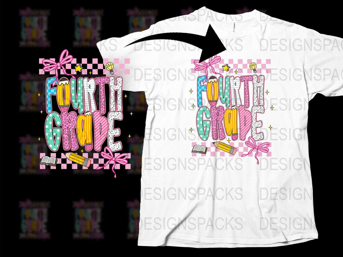 Fourth Grade Teacher T-Shirt, Colorful Back to School Outfit, Unisex Graphic Tee, Elementary School Fashion, Kids Educational Clothing
