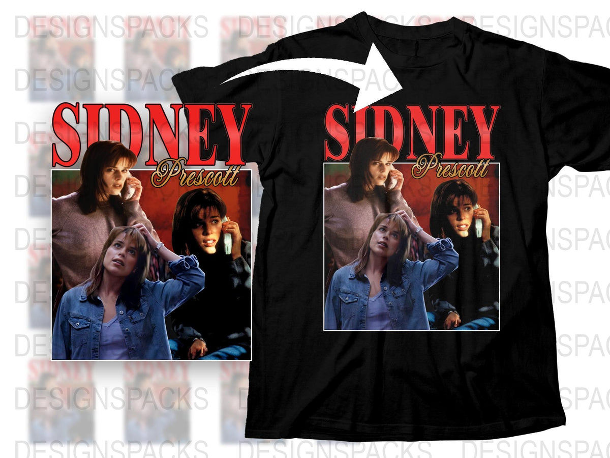 Sidney Prescott T-Shirt, Vintage Horror Movie Tee, Classic Film Character Shirt, Fan Gift Idea