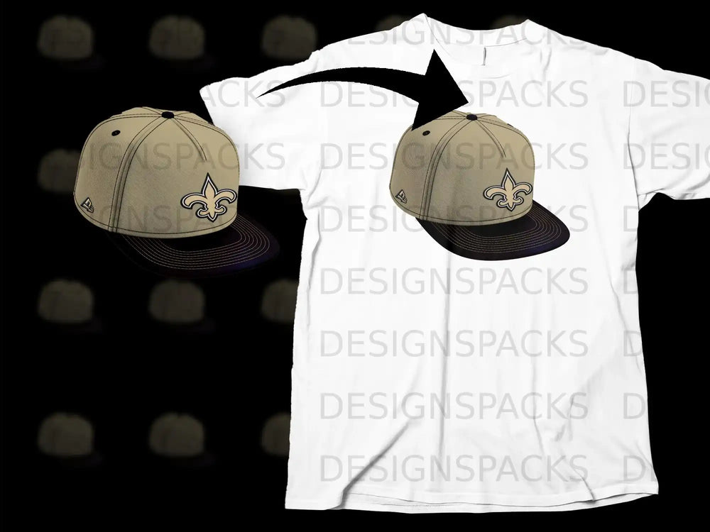 Unique Fleur-de-Lis Grey Baseball Cap Shirt Design