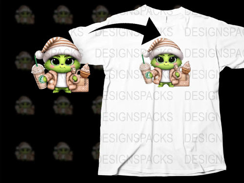 Cute Alien Ice Cream T-Shirt, Funny Cartoon Space Creature Graphic Tee, Casual Summer Outfit Unisex