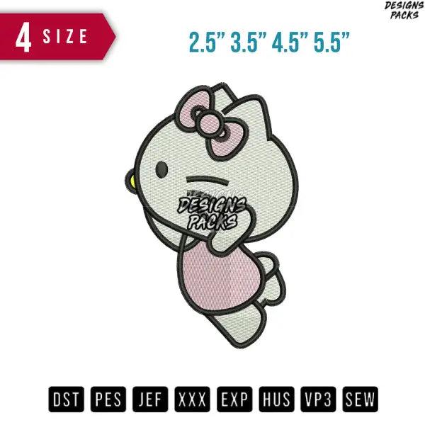 Baby Hello Kitty B Embroidery Design