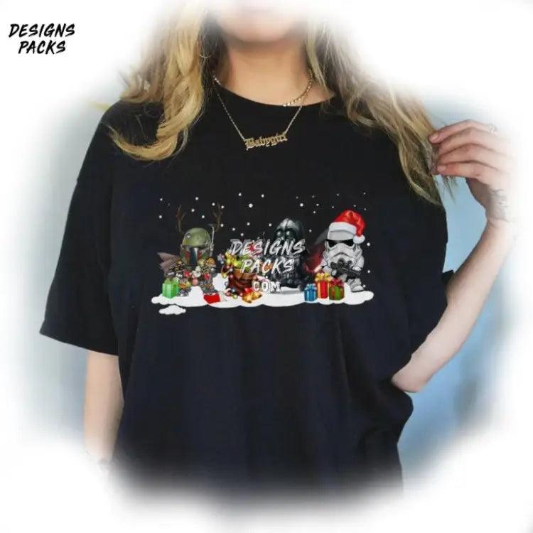 Baby Yoda Christmas Funny Space Serie Comfort Colors Png Design