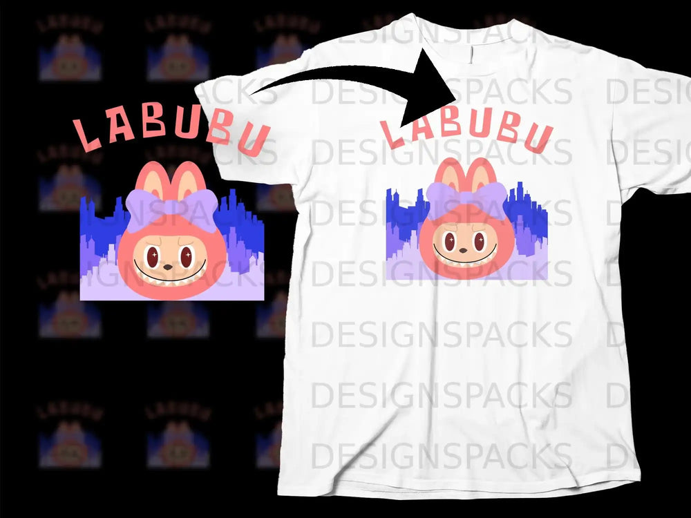 LABUBU Character Design Graphic Tee Shirt