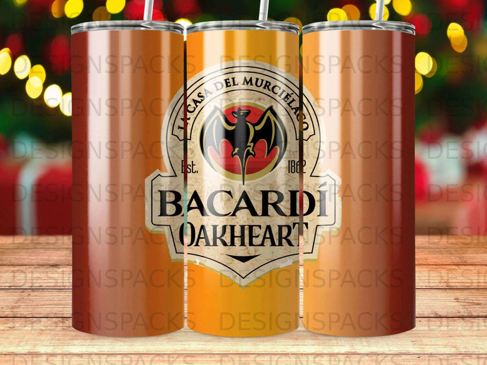 Bacardi Oakheart La Casa Del Murcielago Tumbler Digital Wrap Design