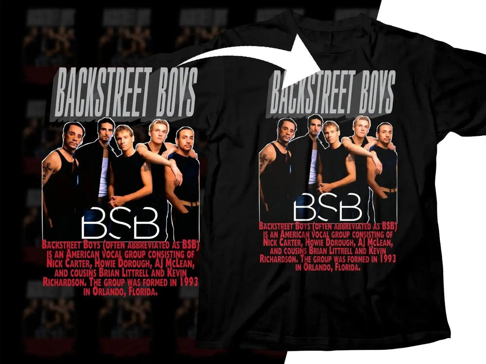 Backstreet Boys Classic Retro Style Tee Png Digital Download