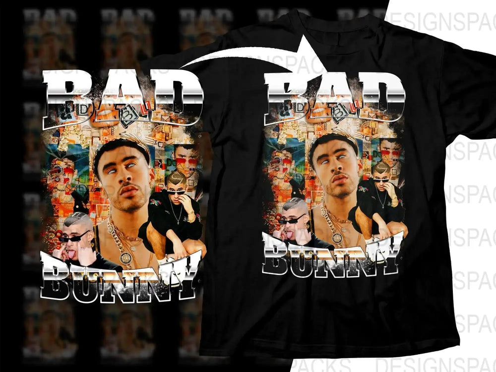 Bad Bunny Graphic Design Music Bootleg Png Digital Download