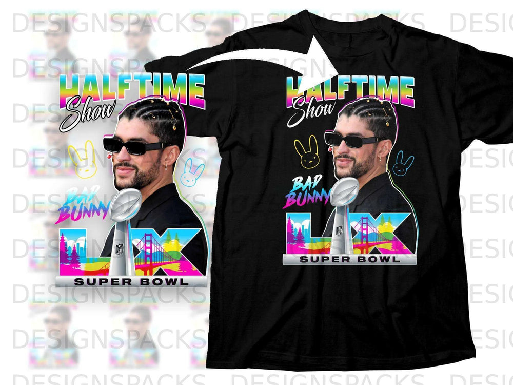 Halftime Show Bad Bunny LIX Super Bowl Design Shirt