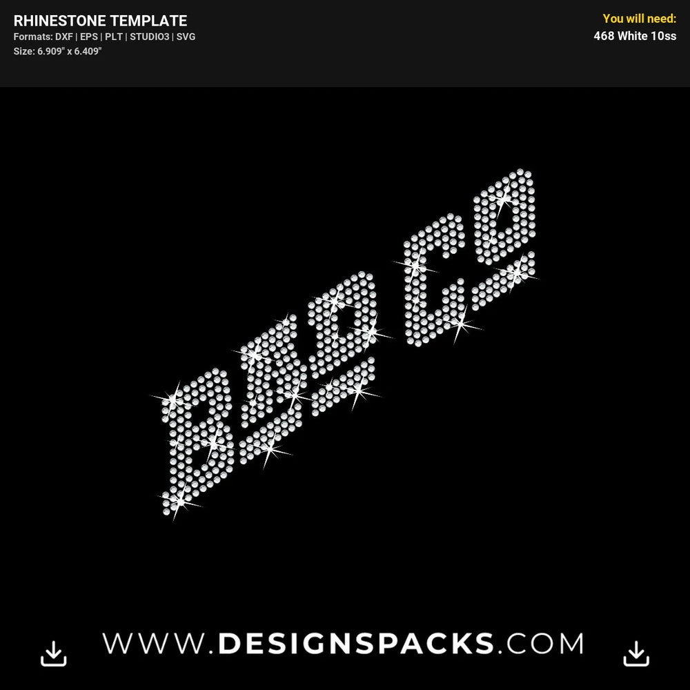 Bad Co Bad Company Rock Band Logo Rhinestone Digital Template