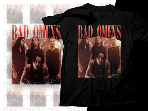 Bad Omens band t-shirt with members posing, 