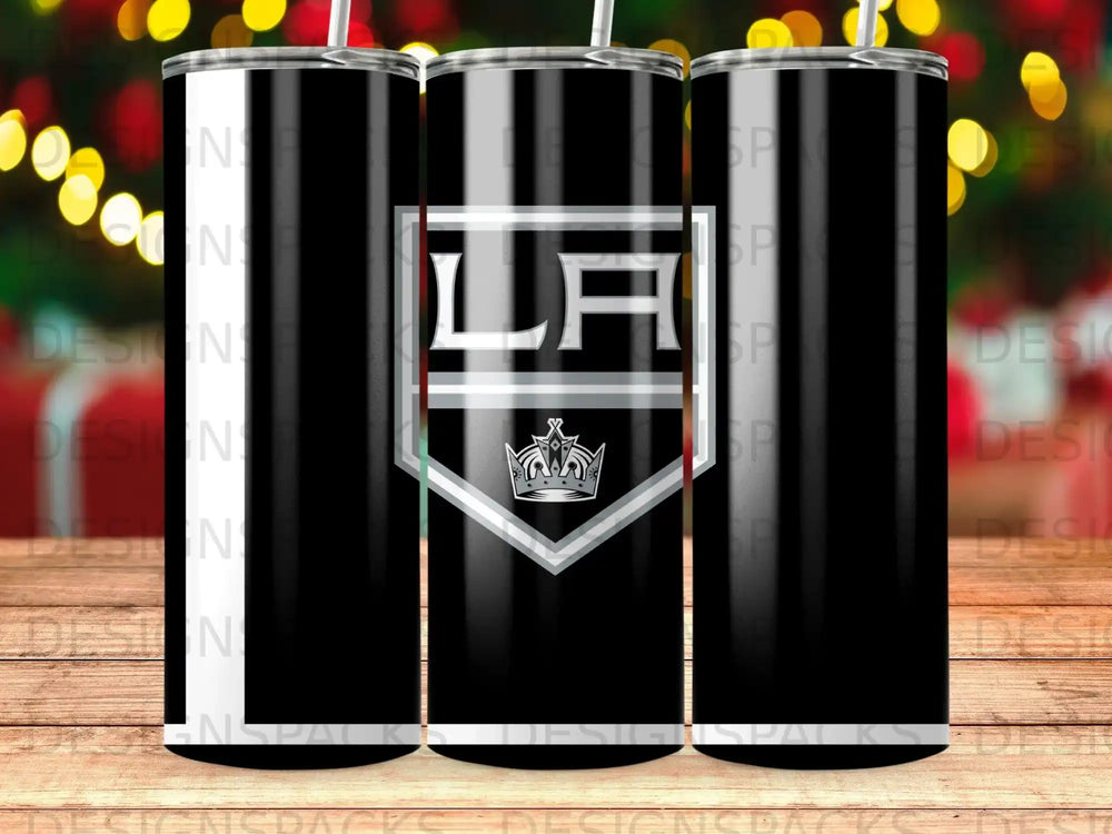 Black Tumbler LA Shield Crown Logo Design product type
