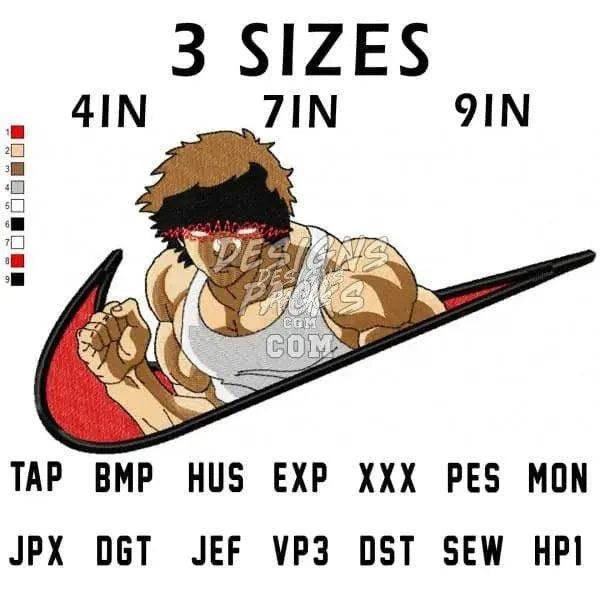 Baki Hanma Anime Embroidery Design