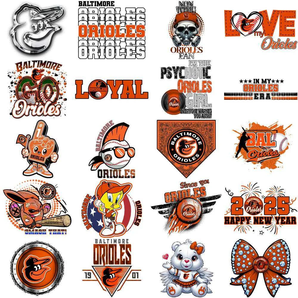 67 Baltimore Orioles Baseball Designs Bundle PNG