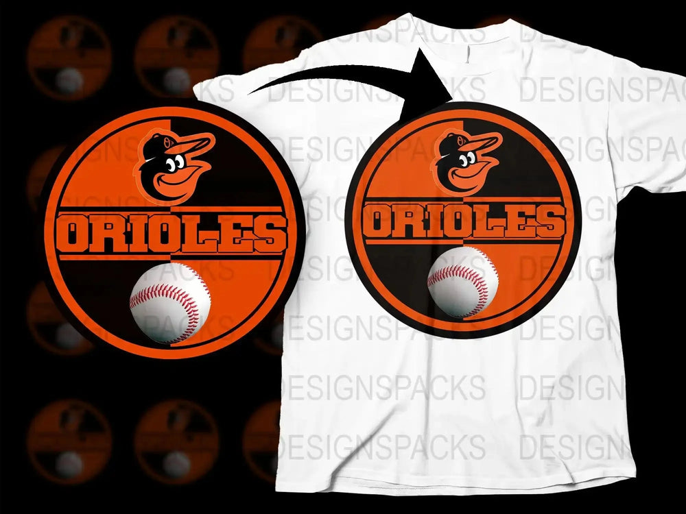 Baltimore Orioles Graphic Print Baseball Png Digital Download