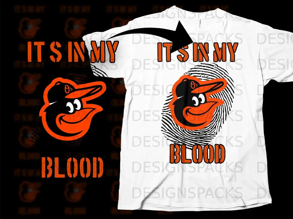 Bold Its In My Blood Graphic T-Shirt Design