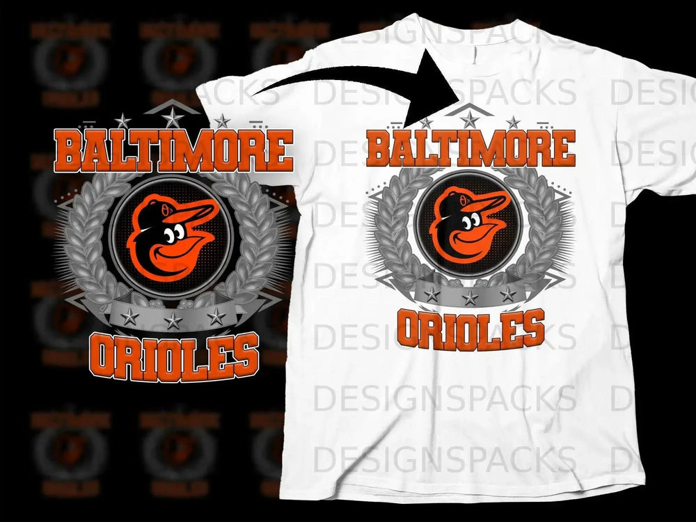 Baltimore Orioles Logo with Laurel Wreath Design Shirt