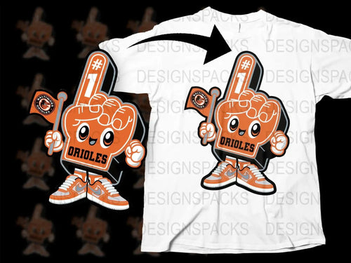 Baltimore Orioles Number One Fan Graphic Png Digital Download