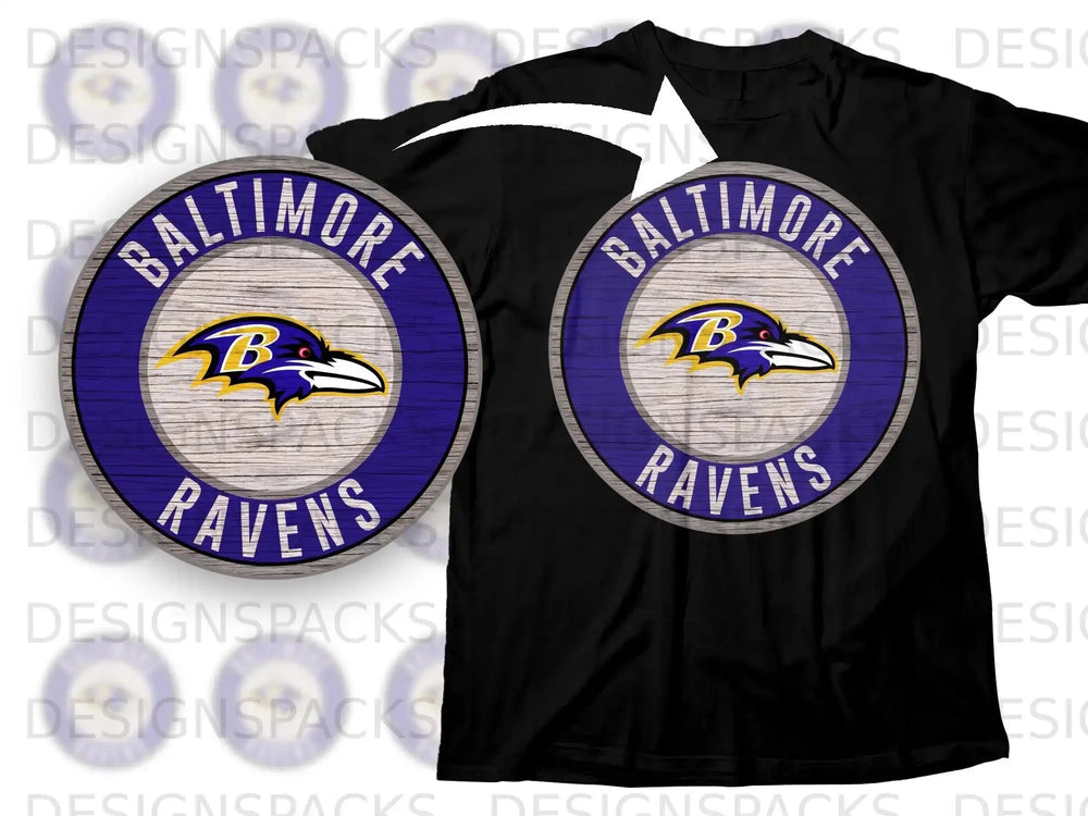 Baltimore Ravens Logo Circle Design T-Shirt
