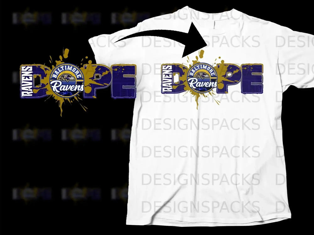 Baltimore Ravens Dope Team Spirit Graphic T-Shirt