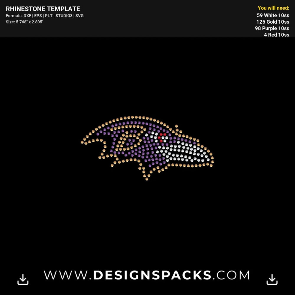 Baltimore Ravens Fueled By Haters Rhinestone Digital Template